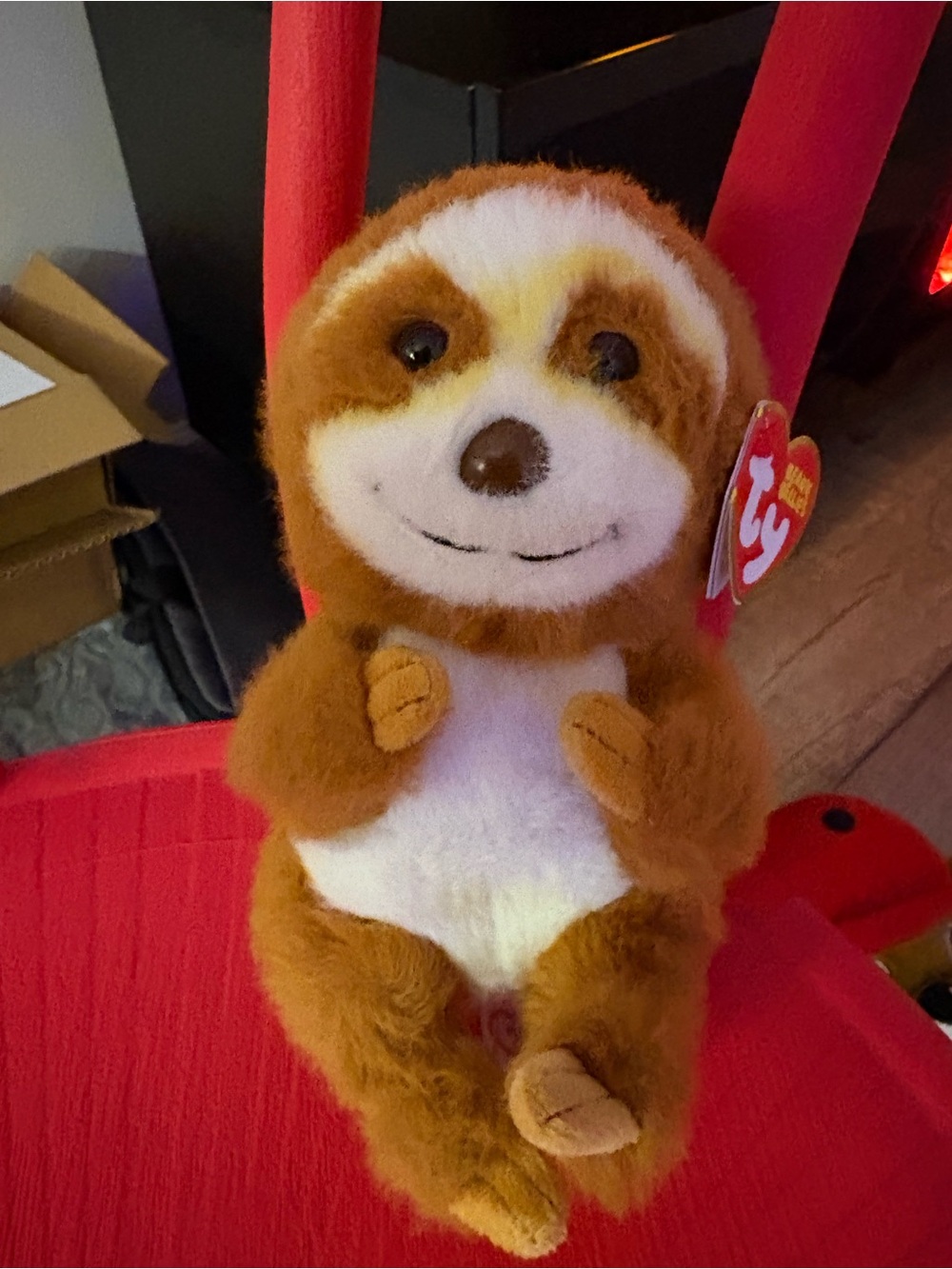Ty Brown & White Sloth Plush Toy - Stella beanie baby sloth